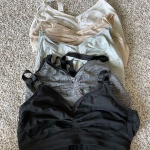 Set of 5 Large nursing bras